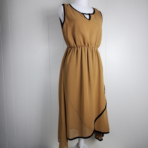 Ya Los Angeles silk blend uneven sleeveless dress size large - Picture 11 of 13